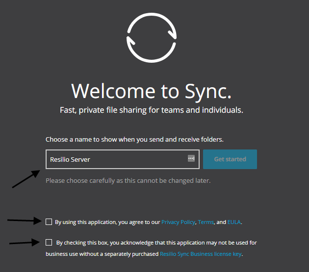 resilio sync enable remote gui