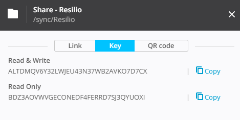 resilio sync an entire folder